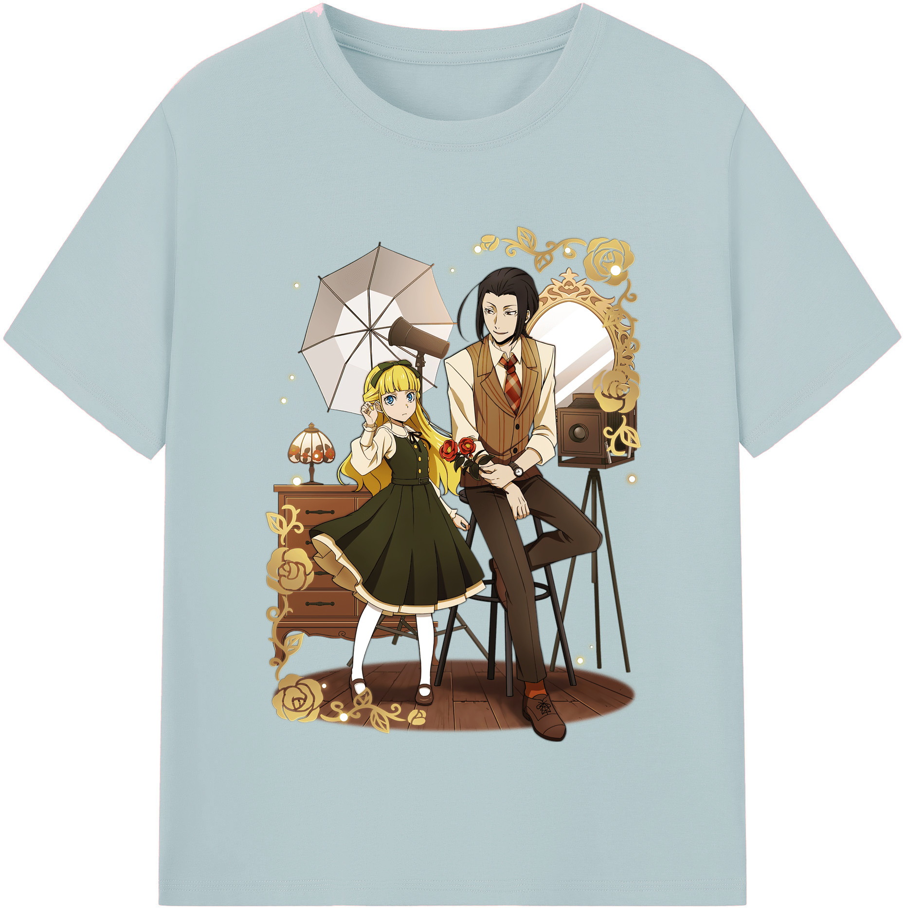 （画像用） 文豪ストレイドッグス Bungo Stray Dogs 綿100％半袖Tシャツ（フロントプリント）